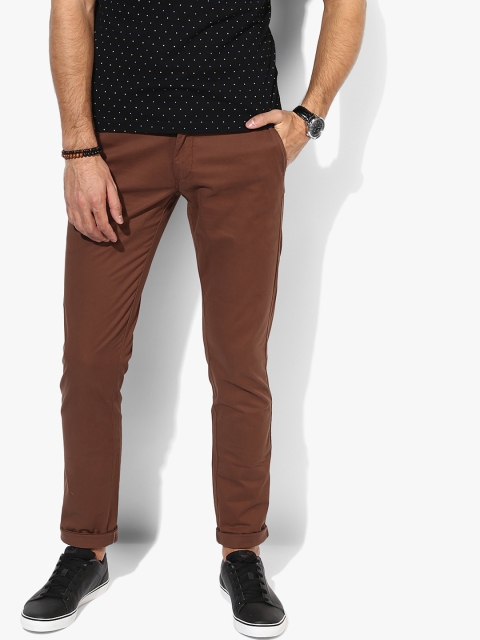 

U.S. Polo Assn. Men Brown Regular Fit Solid Chinos