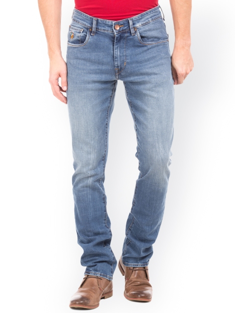 

U.S. Polo Assn. Denim Co. Men Blue Regular Fit Mid-Rise Clean Look Jeans