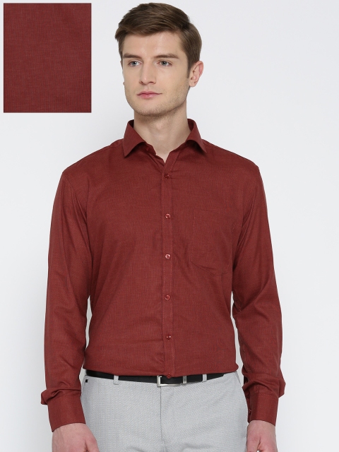 

RG DESIGNERS Men Red Slim Fit Solid Formal Shirt