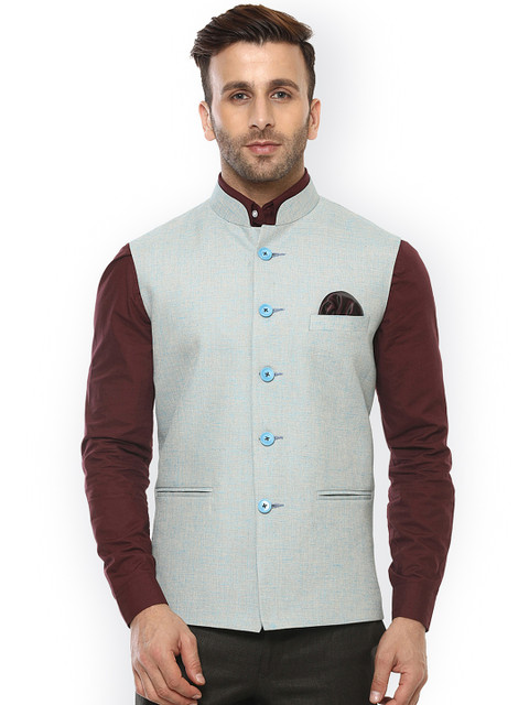 

Hangup Blue Nehru Jacket
