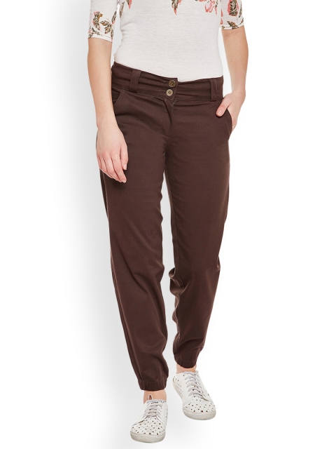 

Rider Republic Women Coffee Brown Loose Fit Solid Cargos