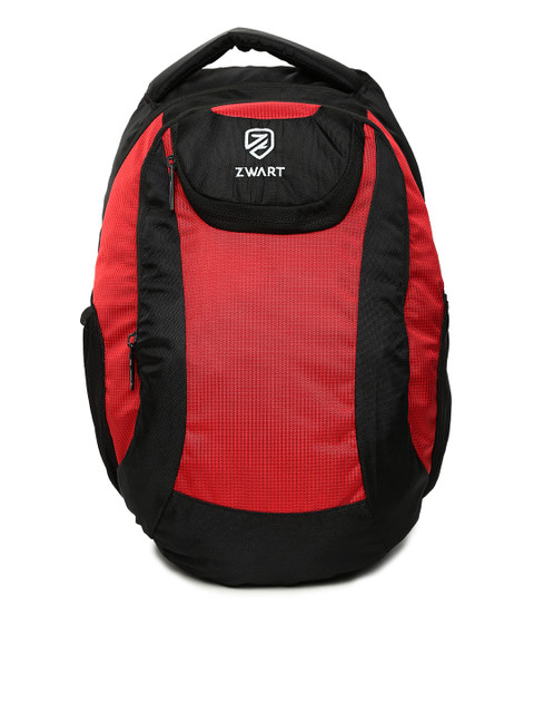 

Zwart Unisex Red & Black COSMO Colourblocked Backpack
