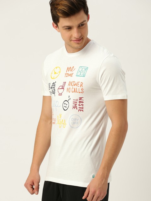 

United Colors of Benetton Men White Printed Lounge T-shirt