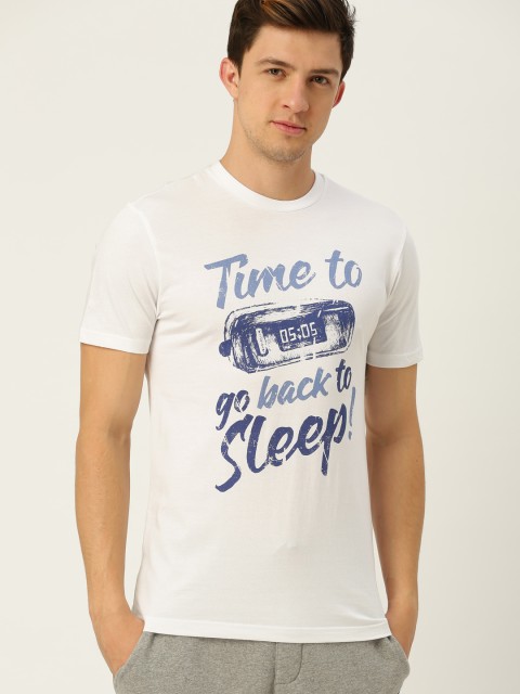 

Undercolors of Benetton Men White Printed Lounge T-shirt LM13DI-902
