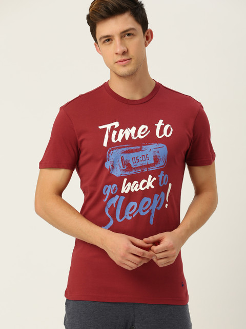 

Undercolors of Benetton Men Red Printed Lounge T-shirt LM13DI-903