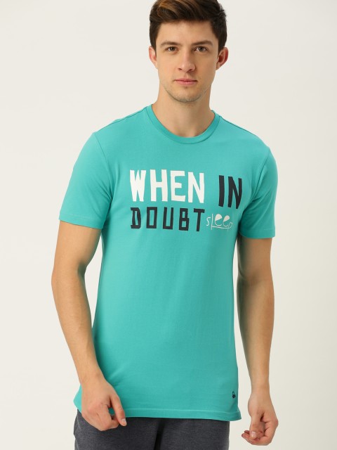 

Undercolors of Benetton Men Sea Green Printed Lounge T-shirt