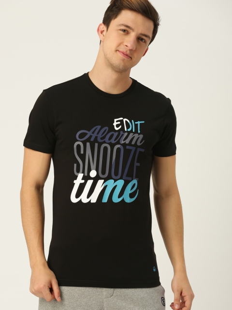 

Undercolors of Benetton Black Printed Lounge T-shirt LM16DI
