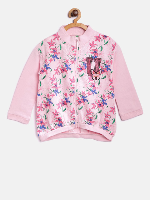 

United Colors of Benetton Girls Pink Floral Print Sweatshirt