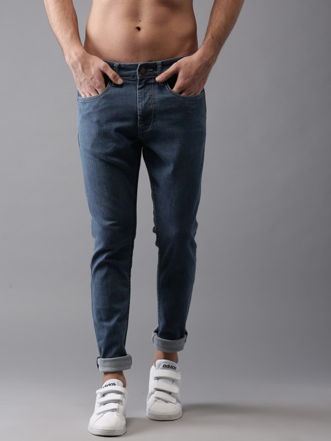 

HERE&NOW Men Blue Skinny Fit Mid-Rise Clean Look Stretchable Jeans