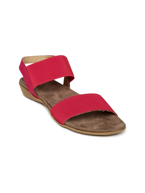 

Inc 5 Women Red Solid Synthetic Open-Toed Flats