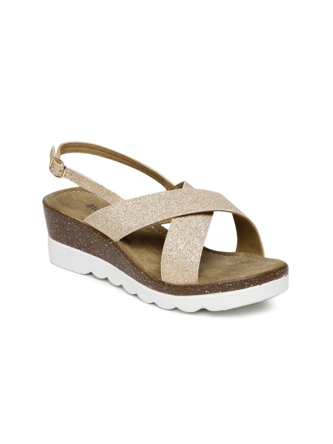 

Inc 5 Women Gold-Toned Solid Wedges