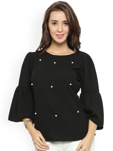 

plusS Women Black Solid Top
