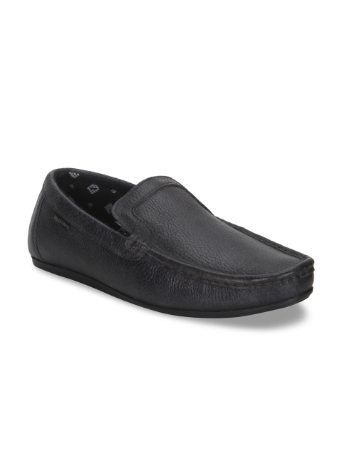 

Red Tape Men Black Leather Loafers