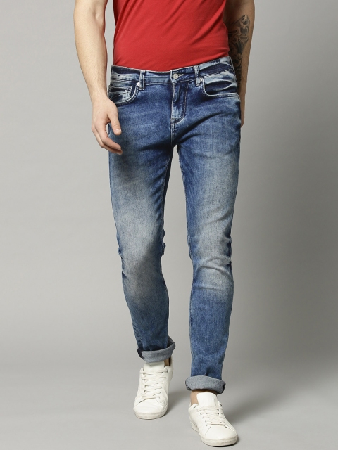 

French Connection Men Blue Slim Straight Fit Clean Look Stretchable Jeans