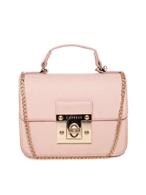 

Caprese Pink Solid Satchel with Chain Strap