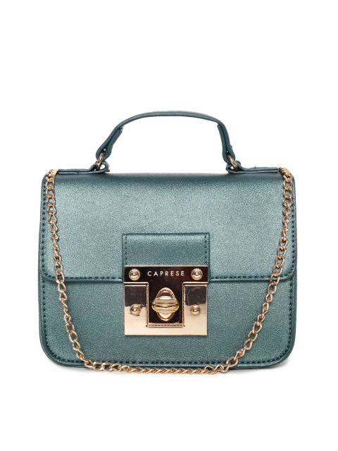 

Caprese Teal Blue Solid Sling Bag