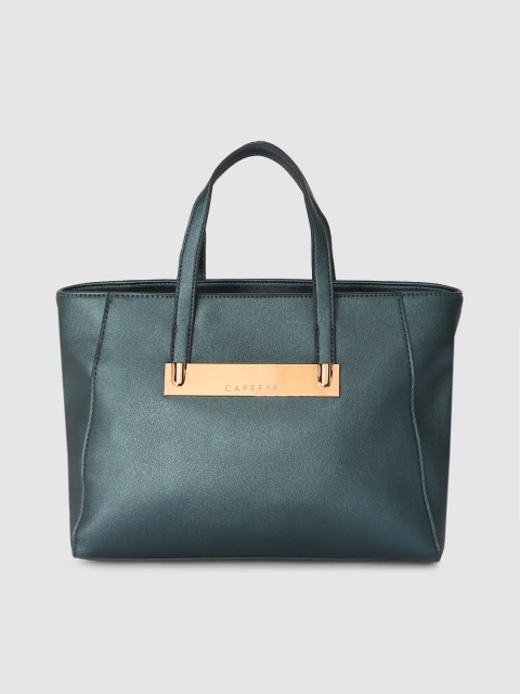 

Caprese Metallic Grey Solid Satchel