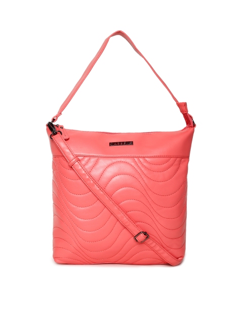 

Caprese Coral Pink Quilted Shoulder Bag with Sling Strap