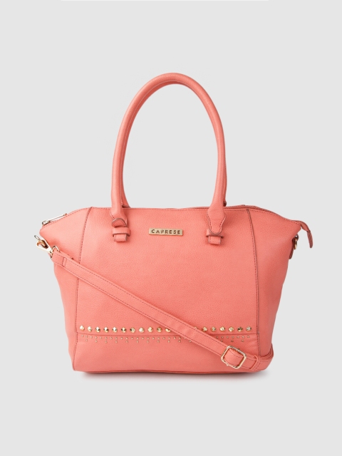 

Caprese Rose Pink Solid Handheld Bag