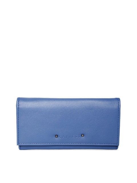 

Caprese Women Blue Solid Two Fold Wallet