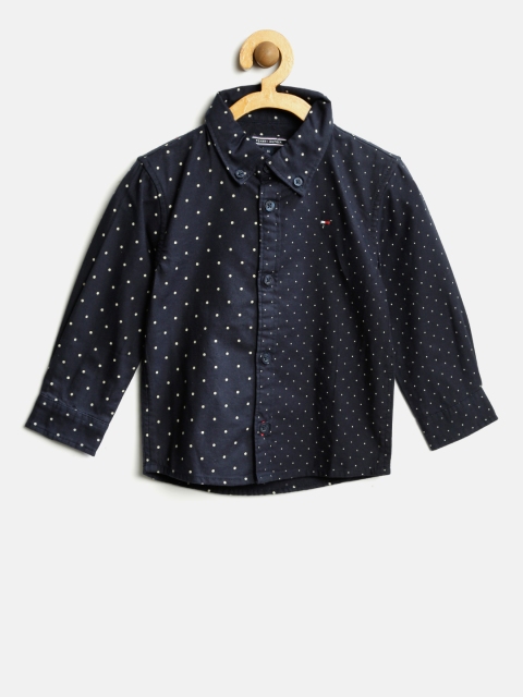 

Tommy Hilfiger Boys Navy Printed Casual Shirt, Navy blue