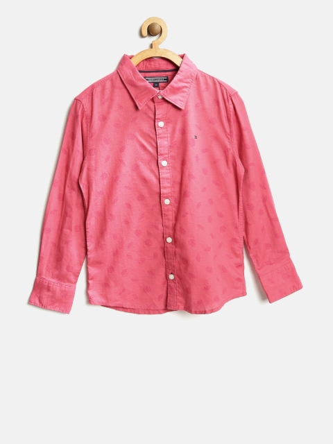 

Tommy Hilfiger Boys Pink Printed Casual Shirt