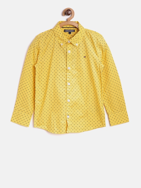 

Tommy Hilfiger Boys Yellow Regular Fit Printed Casual Shirt