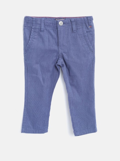 

Tommy Hilfiger Boys Blue Self-Design Chinos