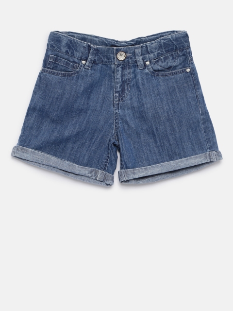 

Tommy Hilfiger Girls Blue Washed Regular Fit Denim Shorts