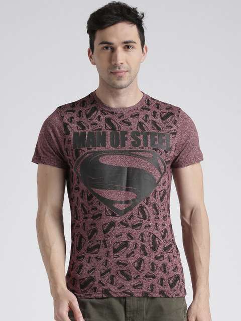 

Splash Men Maroon Printed Round Neck T-shirt