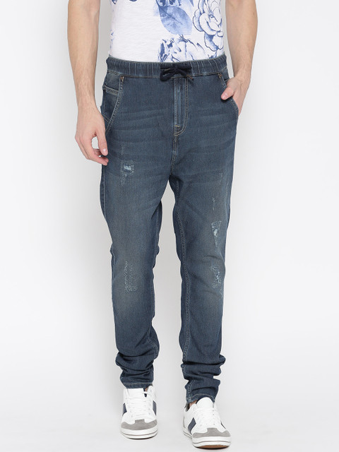 

Pepe Jeans Men Blue Reggis Comfort Fit Mid-Rise Mildly Distressed Stretchable Jeans