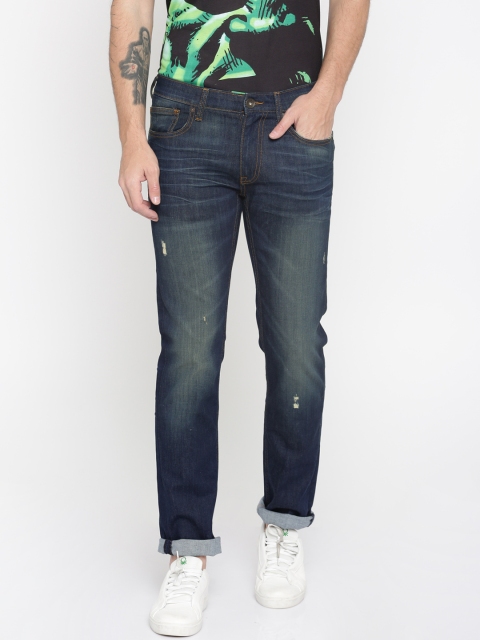 

Pepe Jeans Men Blue Slim Fit Low-Rise Low Distress Stretchable Jeans