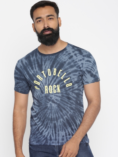 

Pepe Jeans Men Navy Blue Dyed Round Neck Pure Cotton T-shirt