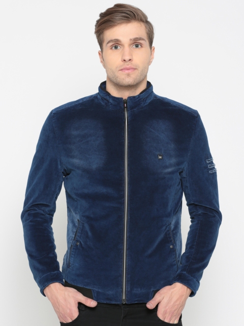 

Fort Collins Men Blue Solid Tailored Jacket