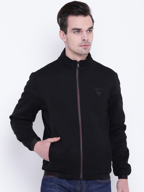 

Fort Collins Men Black Solid Bomber Jacket