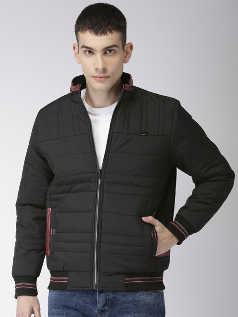 

Fort Collins Men Black Solid Bomber Jacket