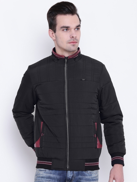 

Fort Collins Men Black Solid Bomber Jacket