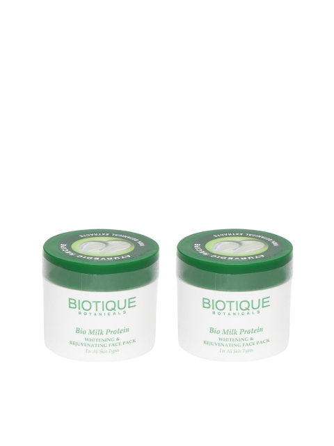 

Biotique Unisex Set of 2 Bio Milk Protein Whitening & Rejuvenating Face Pack, White