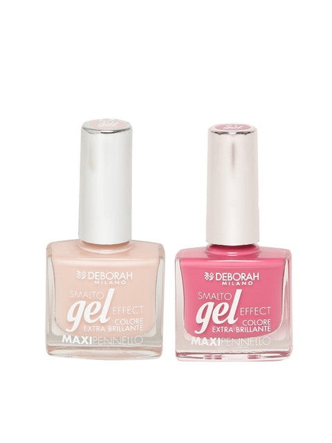 

Deborah Milano Smalto Gel Maxipennello Blosson Pink Nail Polish 91 & Effect Baby Pink Maxipennello Nail Polish 30