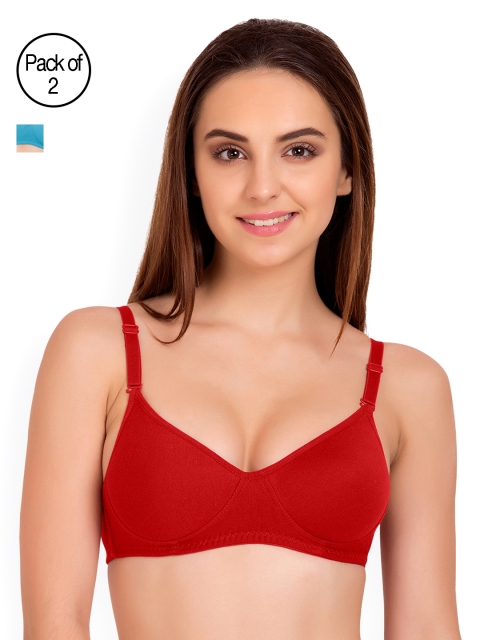 

Tweens Pack of 2 T-shirt Bras TW91301, Red