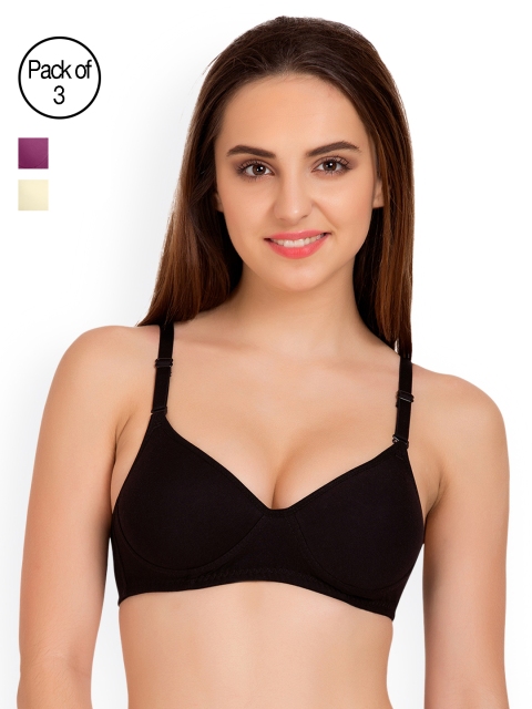

Tweens Pack of 3 Full-Coverage T-shirt Bras TW91301, Off white
