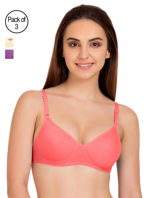 

Tweens Pack of 3 Full-Coverage T-shirt Bras TW91301, Off white