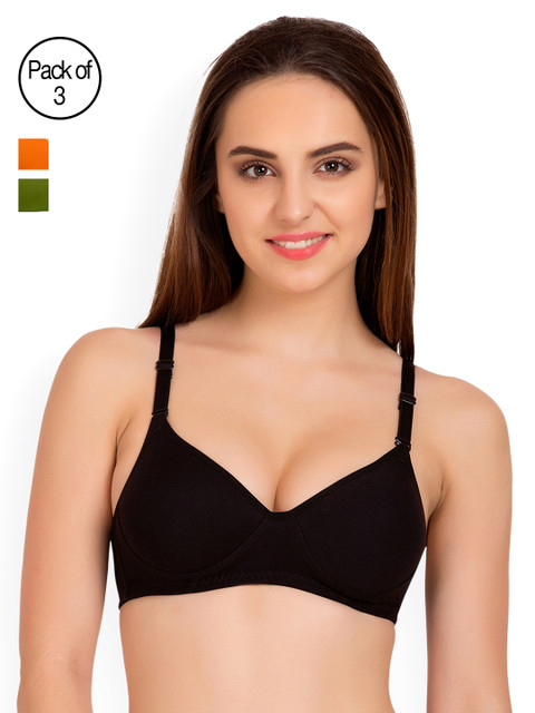 

Tweens Pack of 3 Full-Coverage T-shirt Bras TW91301, Orange