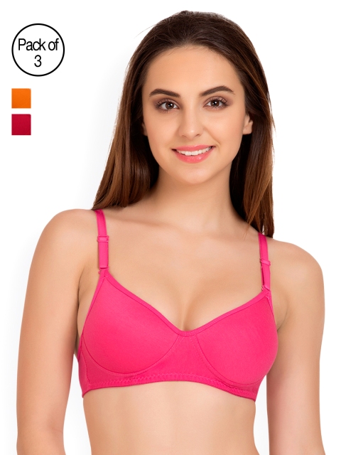 

Tweens Pack of 3 Full-Coverage T-shirt Bras TW91301, Orange