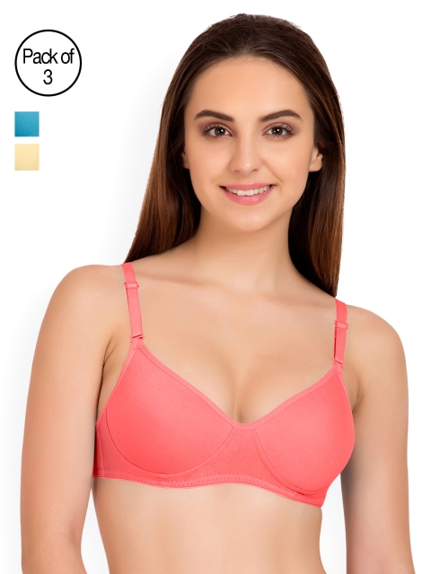 

Tweens Pack of 3 T-shirt Bras TW91301, Pink