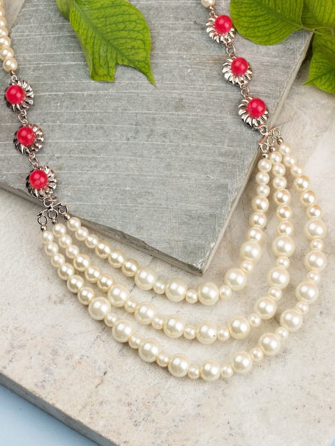 

Voylla Silver-Toned Brass Layered Necklace