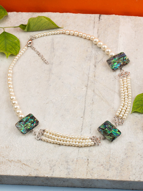 

Voylla Silver-Toned Brass Layered Necklace