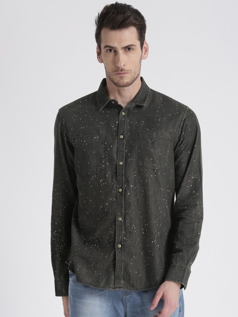 

Splash Men Black Regular Fit Printed Casual Shirt