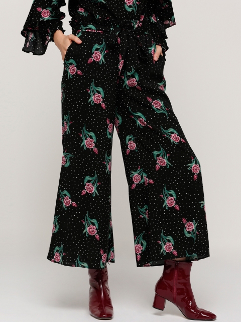 

Splash Women Black Printed Regular Fit Culottes