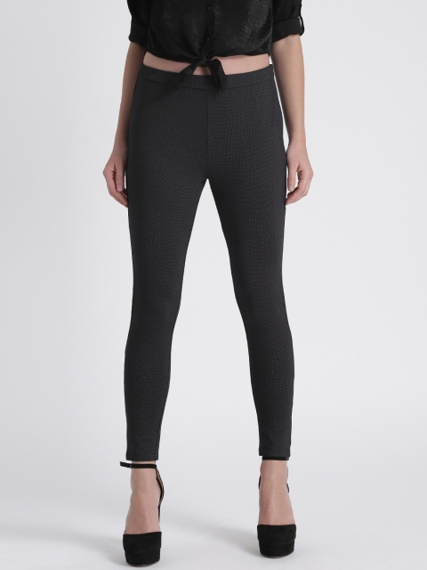 

Splash Women Black Regular Fit Self Design Trousers